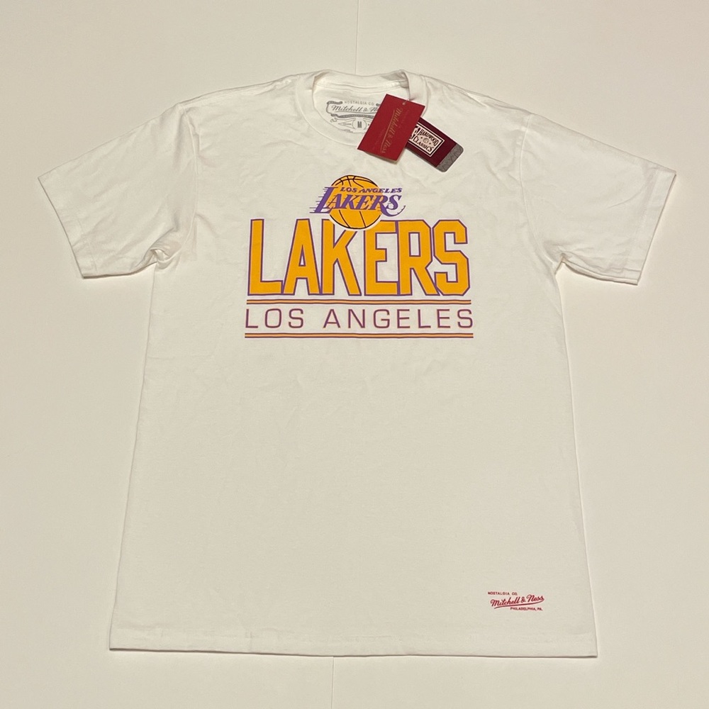 MITCHELL & NESS LOS ANGELES LAKERS CLASSIC T SHIRT (BRAND NEW)